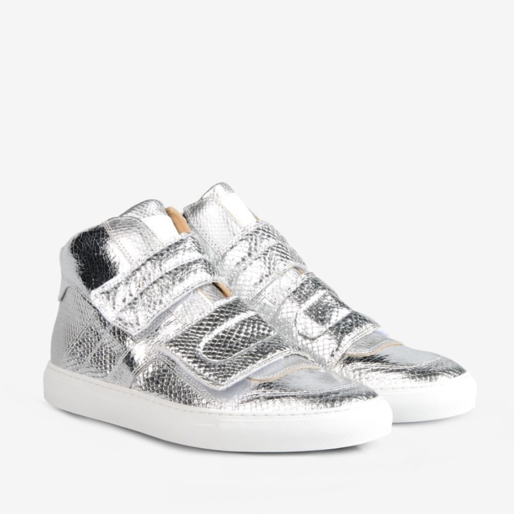 Maison Margiela High Top Metallic Sneakers